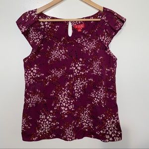Elle Capped Sleeve Top Size Small